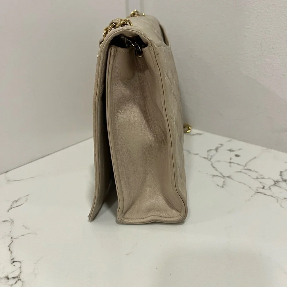 Chanel Lambskin Cream Shoulder Bag